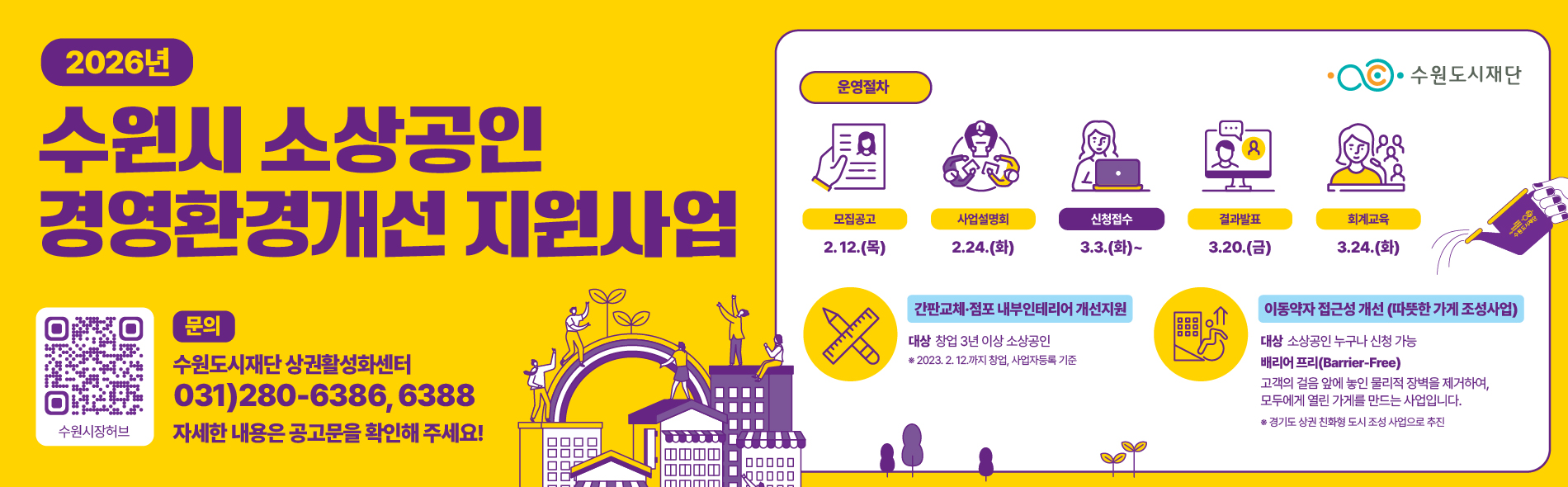 2026년 수원시 소상공인 경영환경개선 지원사업